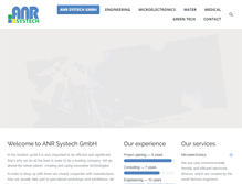 Tablet Screenshot of anr-systech.com